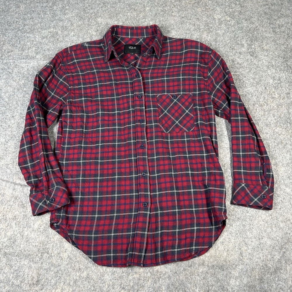 Rails Flannel Womens Small Jackson Cardinal Patriot Red Plaid Shirt